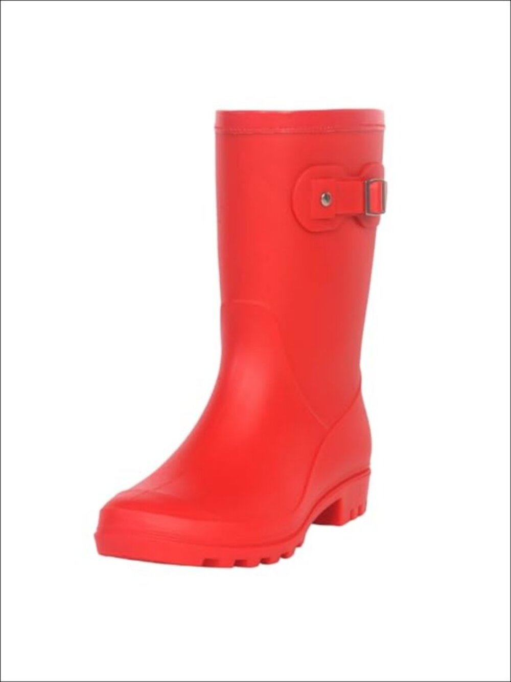 Women's Mid Calf Rain Boots Waterproof Faux Leather Garden Shoes